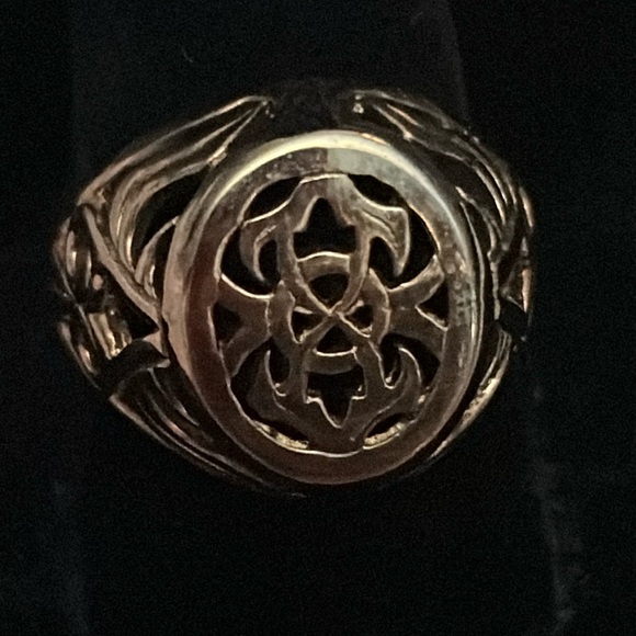 Large gold plated, filigree ring - Picture 1 of 3